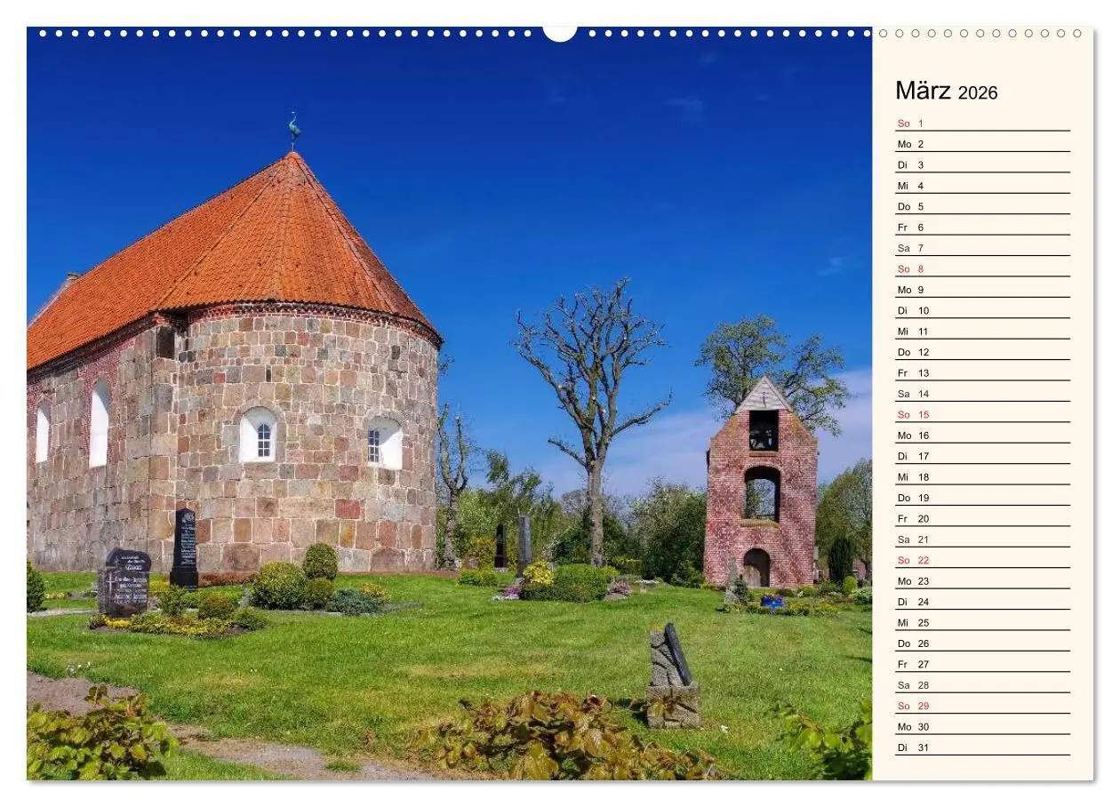 Bild: 9783457980590 | Kirchen in Ostfriesland (Wandkalender 2026 DIN A2 quer), CALVENDO...