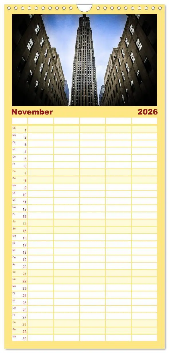 Bild: 9783516520590 | Familienplaner 2026 - New York feeling mit 5 Spalten (Wandkalender,...