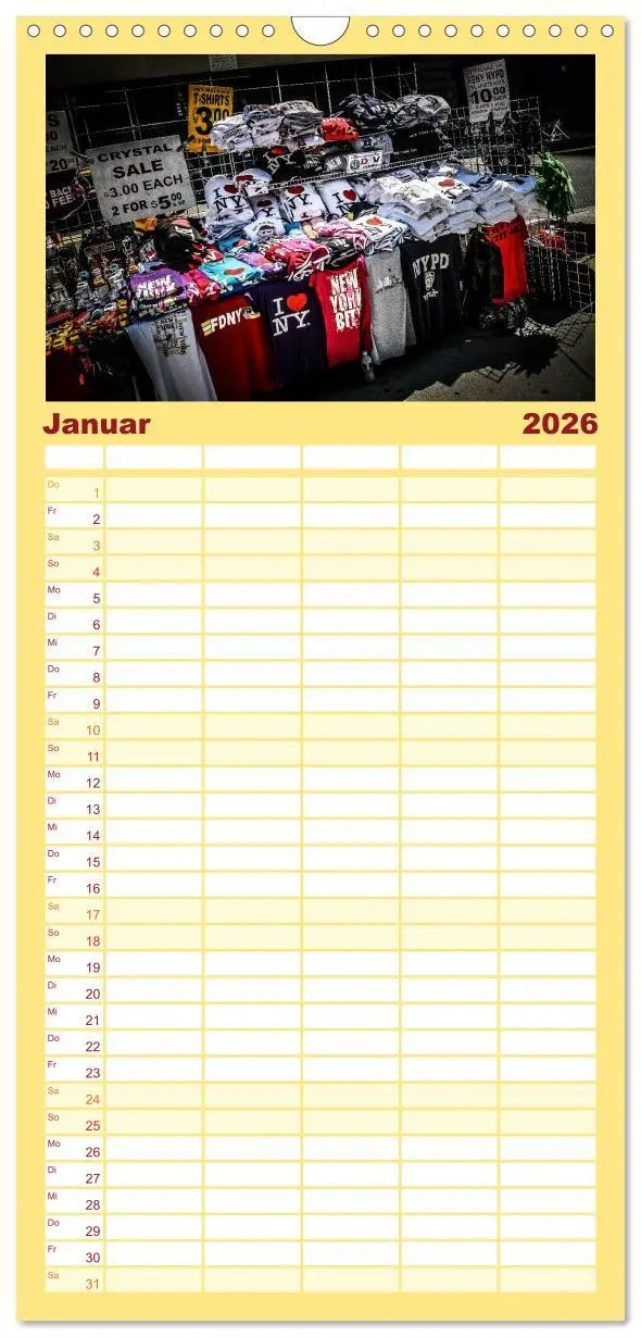 Bild: 9783516520590 | Familienplaner 2026 - New York feeling mit 5 Spalten (Wandkalender,...