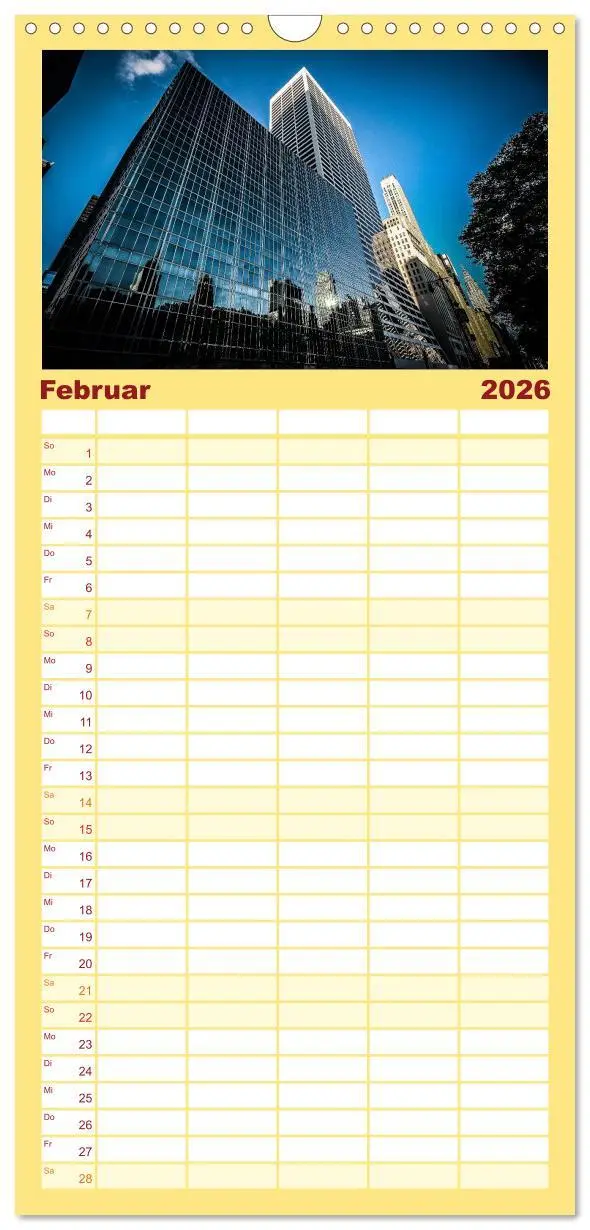 Bild: 9783516520590 | Familienplaner 2026 - New York feeling mit 5 Spalten (Wandkalender,...