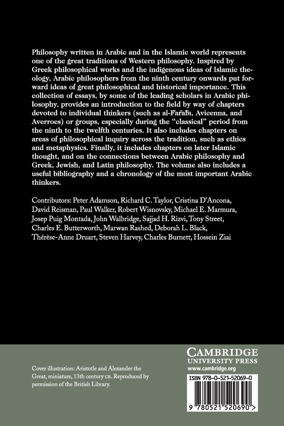 Rückseite: 9780521520690 | The Cambridge Companion to Arabic Philosophy | Peter Adamson (u. a.)