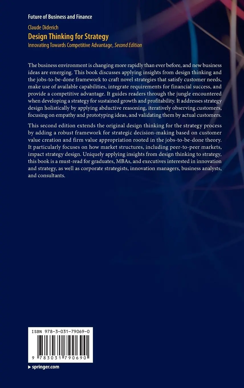 Rückseite: 9783031790690 | Design Thinking for Strategy | Claude Diderich | Buch | xiv | Englisch