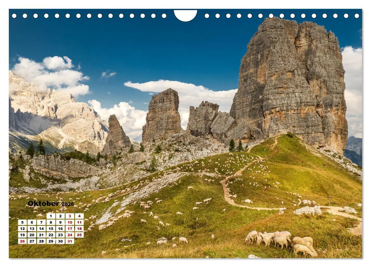 Bild: 9783457590690 | Berggipfel der Dolomiten (Wandkalender 2026 DIN A4 quer), CALVENDO...