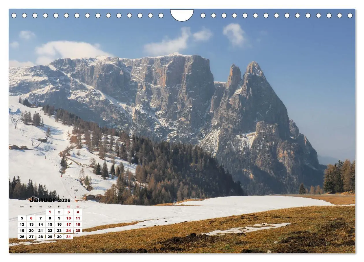 Bild: 9783457590690 | Berggipfel der Dolomiten (Wandkalender 2026 DIN A4 quer), CALVENDO...