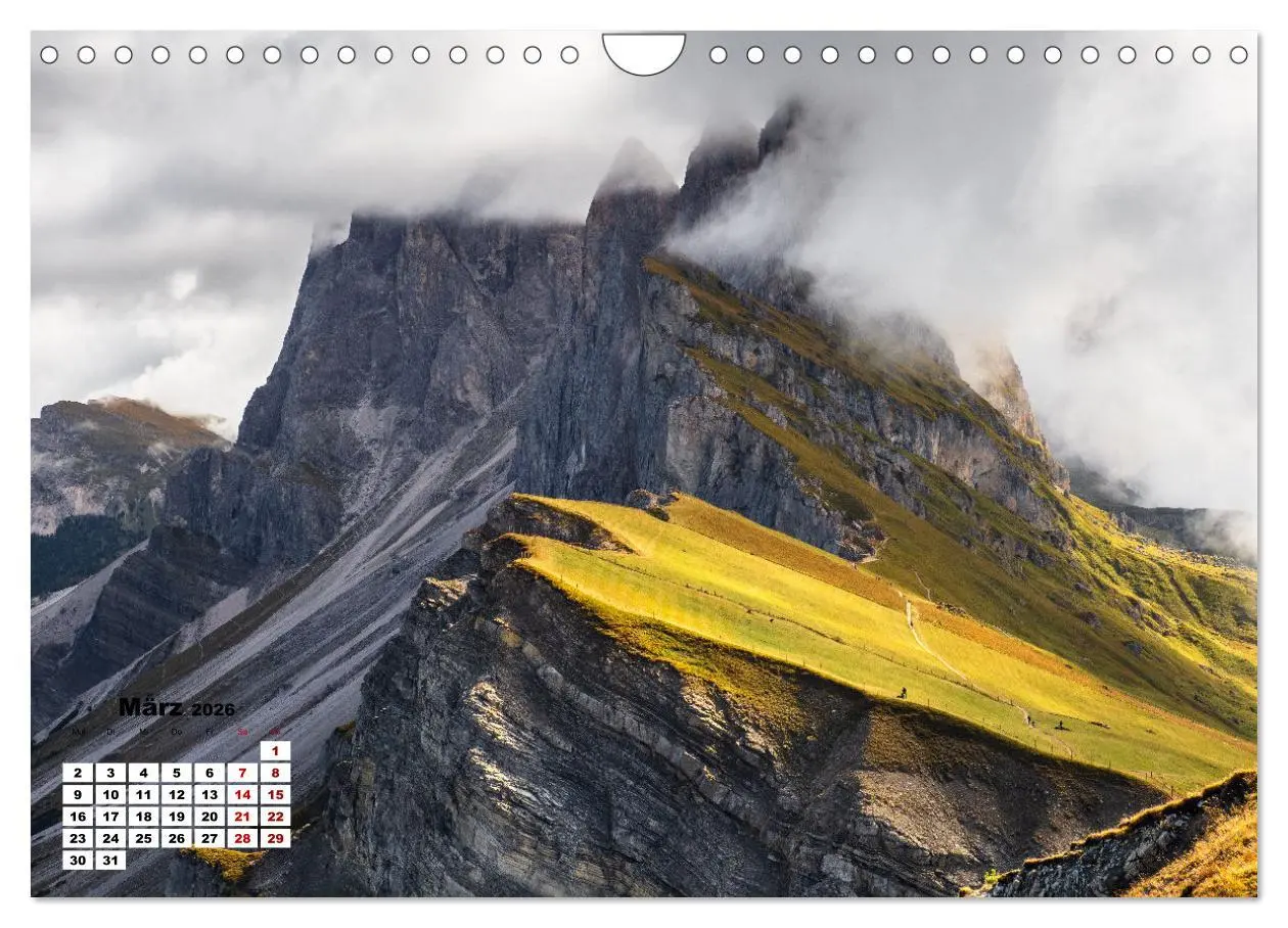 Bild: 9783457590690 | Berggipfel der Dolomiten (Wandkalender 2026 DIN A4 quer), CALVENDO...