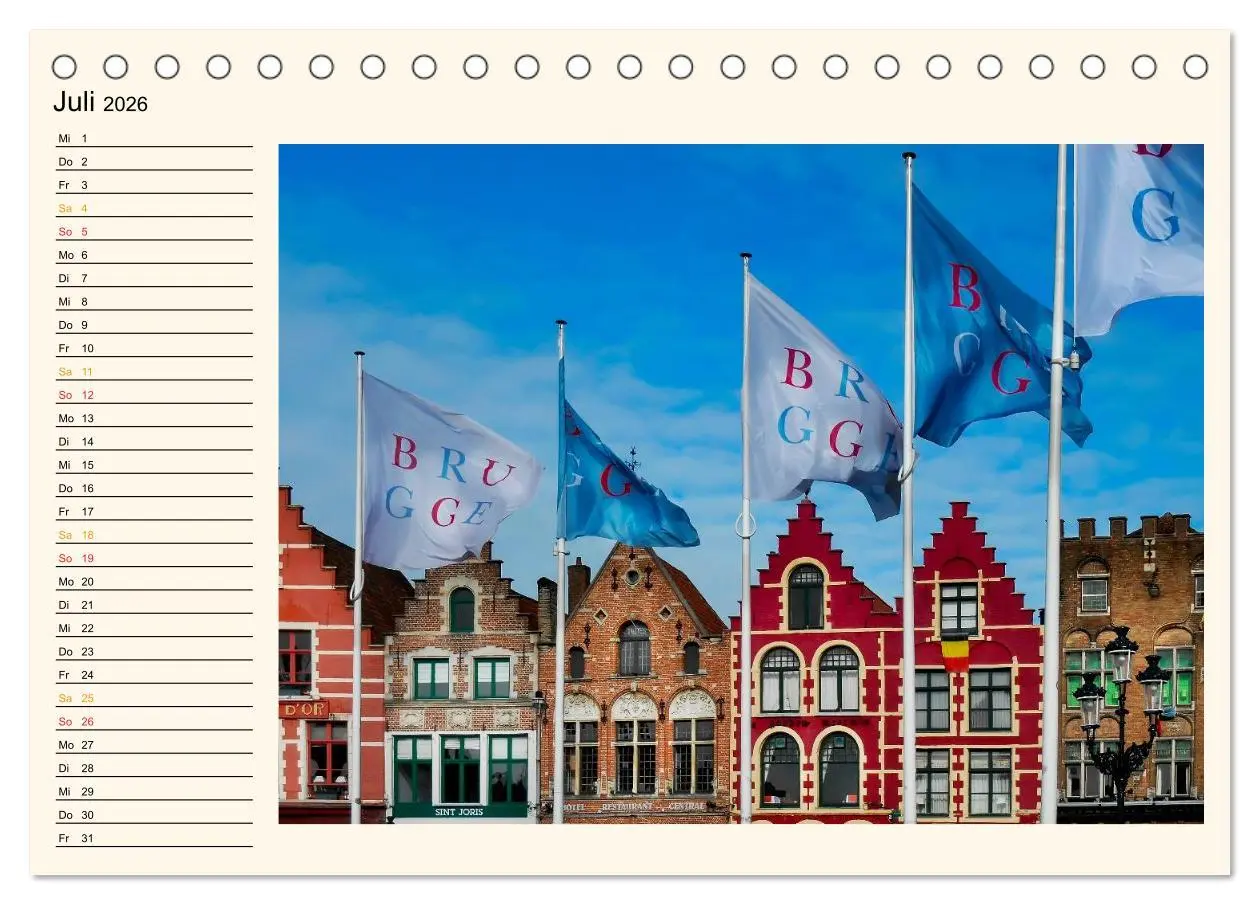 Bild: 9783457970690 | Brügge - Venedig des Nordens (Tischkalender 2026 DIN A5 quer),...