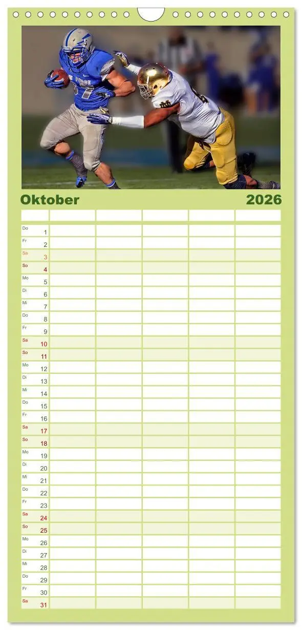 Bild: 9783516510690 | Familienplaner 2026 - American Football - Taktik und Athletik mit 5...