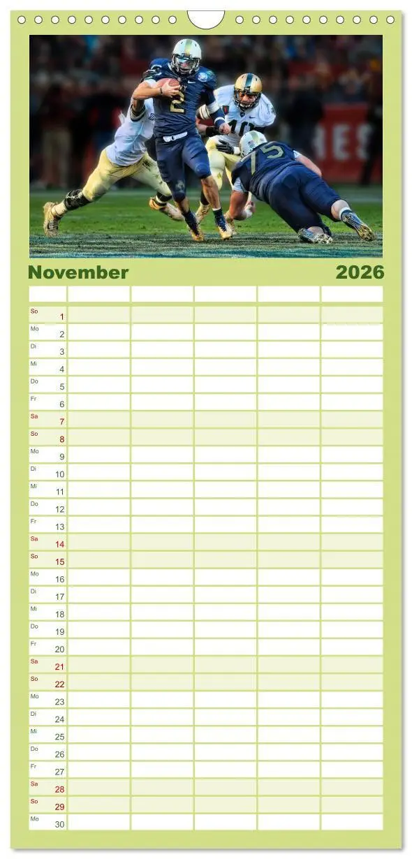 Bild: 9783516510690 | Familienplaner 2026 - American Football - Taktik und Athletik mit 5...