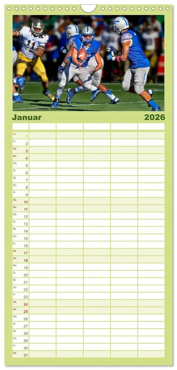 Bild: 9783516510690 | Familienplaner 2026 - American Football - Taktik und Athletik mit 5...