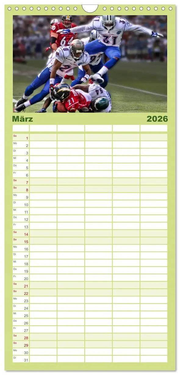 Bild: 9783516510690 | Familienplaner 2026 - American Football - Taktik und Athletik mit 5...