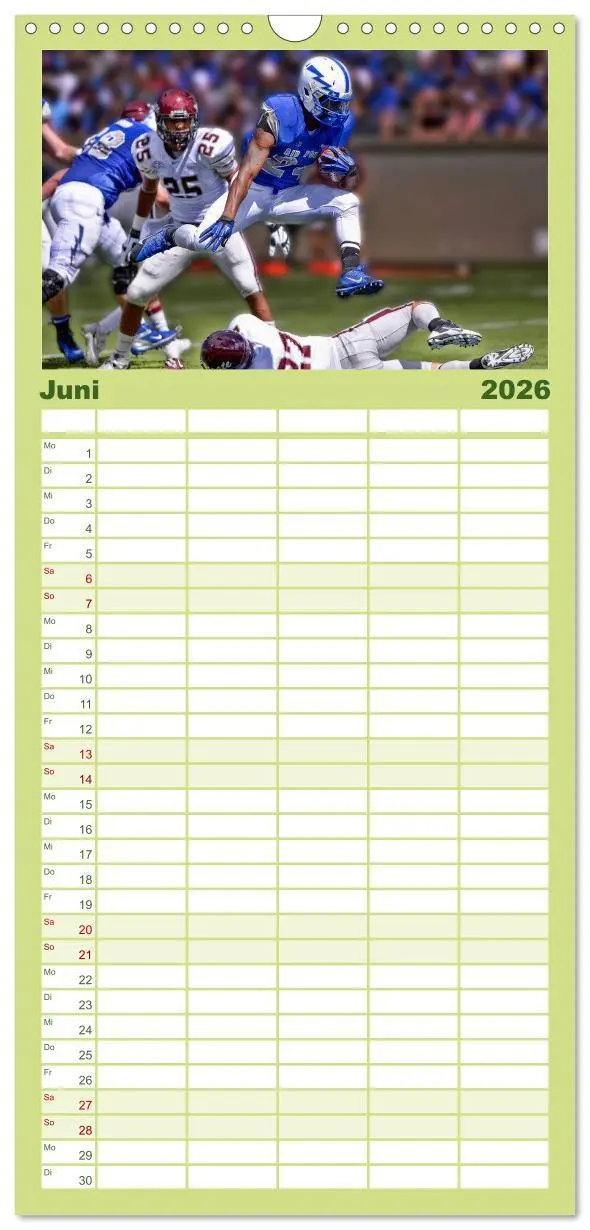 Bild: 9783516510690 | Familienplaner 2026 - American Football - Taktik und Athletik mit 5...