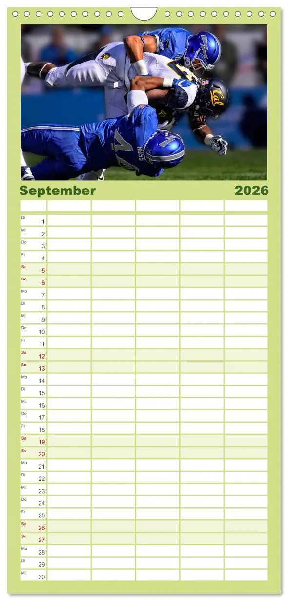 Bild: 9783516510690 | Familienplaner 2026 - American Football - Taktik und Athletik mit 5...