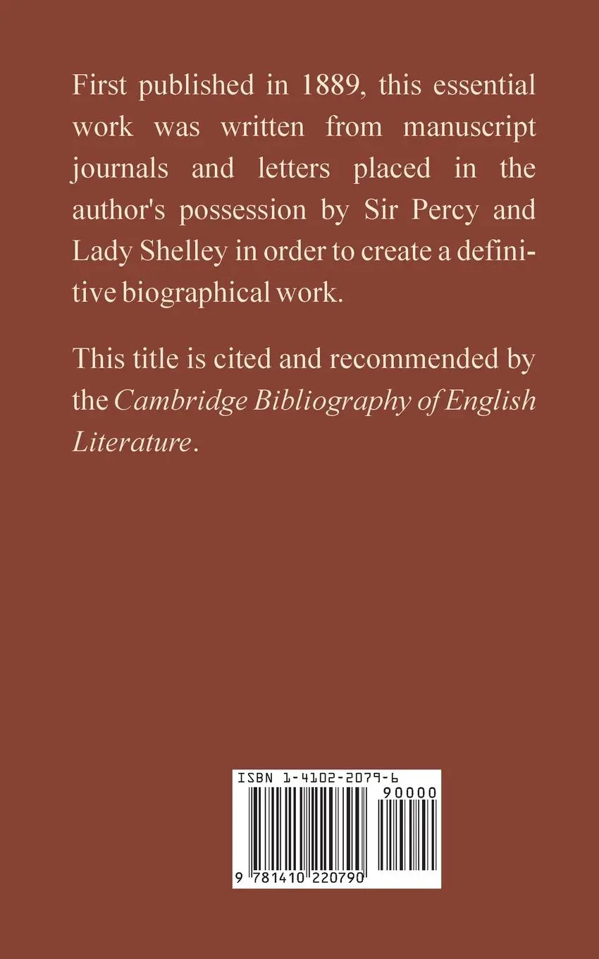 Rückseite: 9781410220790 | Life and Letters of Mary Wollstonecraft Shelley, The | Marshall | Buch