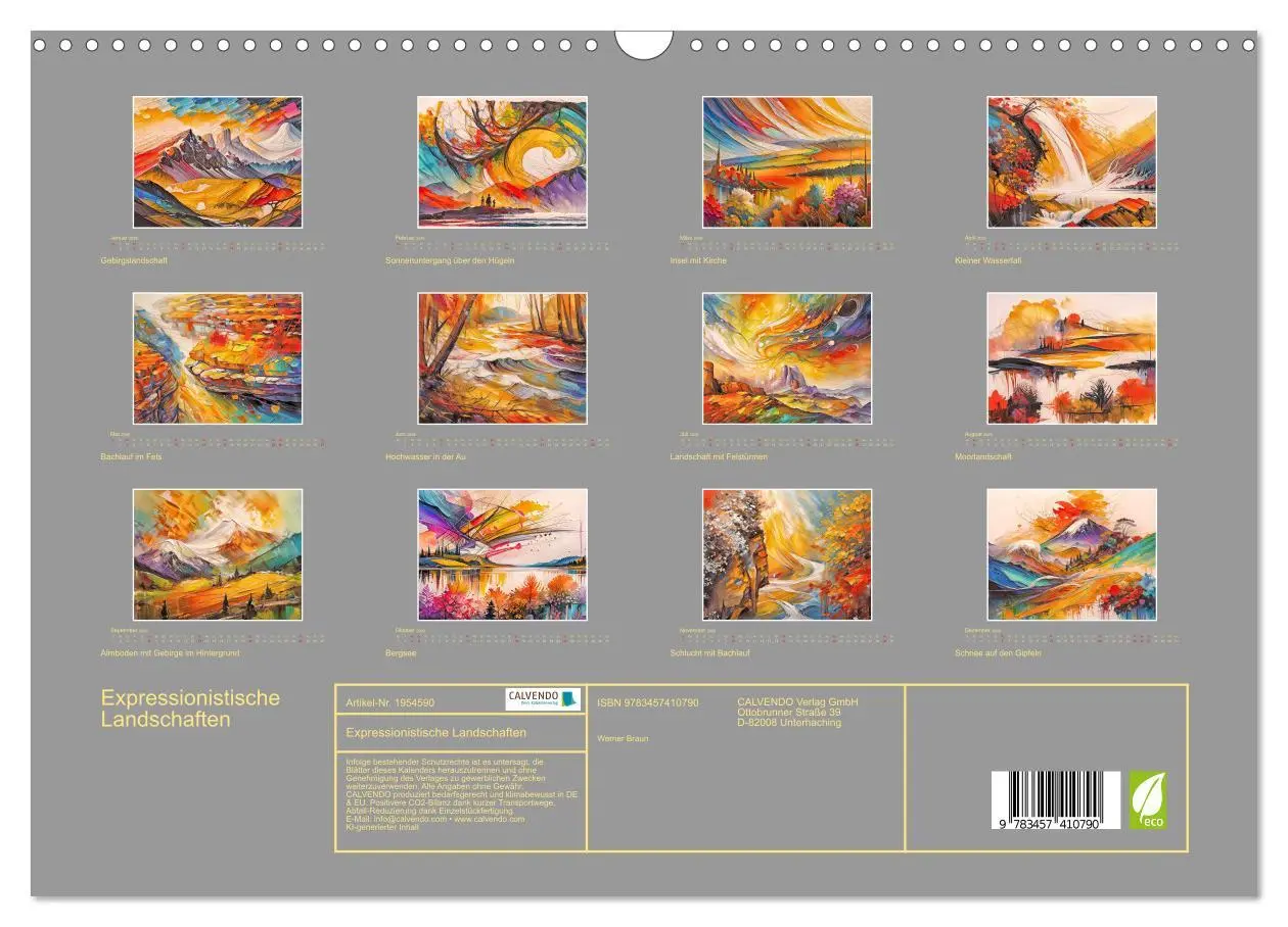Bild: 9783457410790 | Expressionistische Landschaften (Wandkalender 2026 DIN A3 quer),...