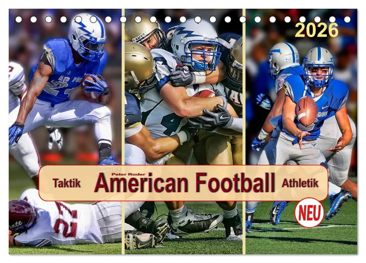 Cover: 9783457960790 | American Football - Taktik und Athletik (Tischkalender 2026 DIN A5...