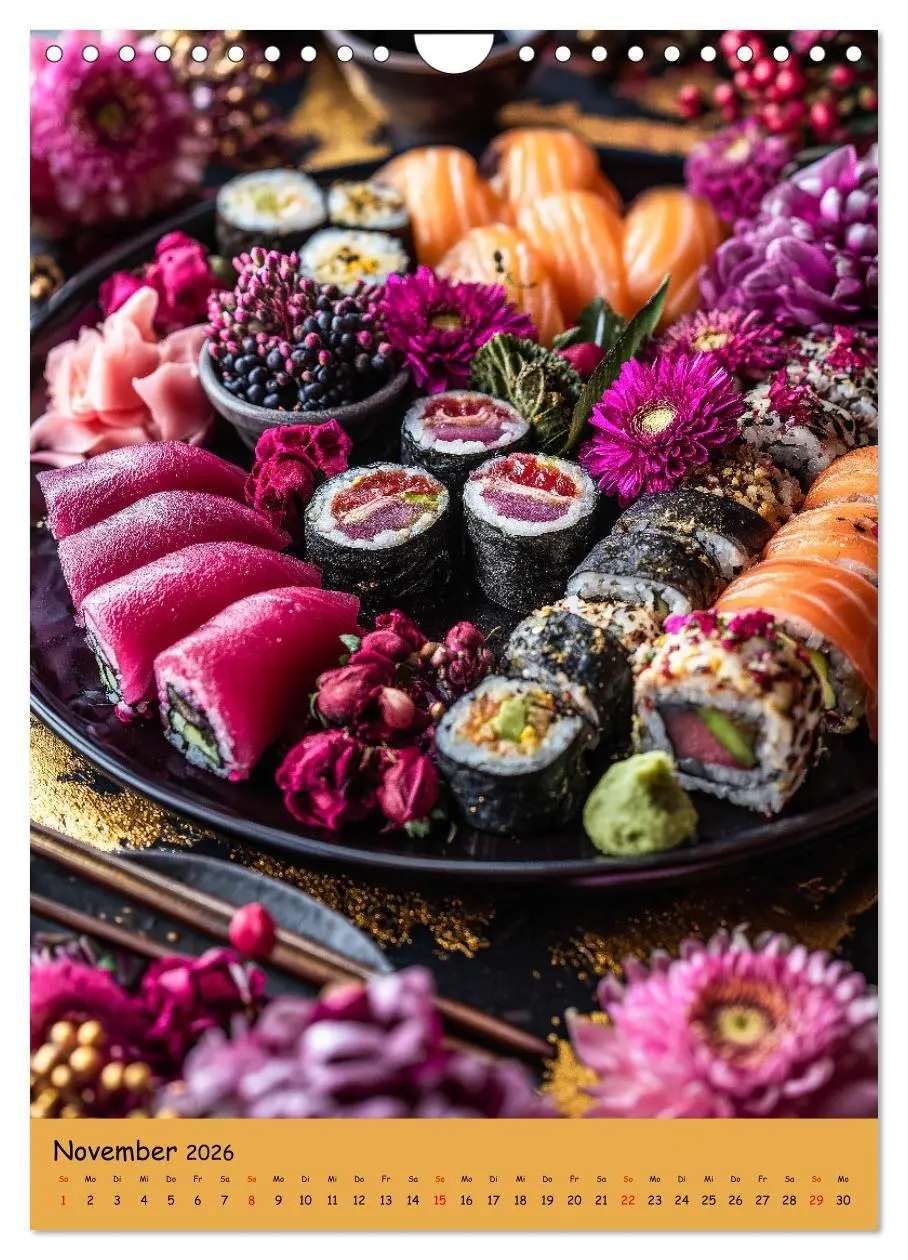 Bild: 9783516670790 | Sushi Kalender - Japanisches Essen für Sushi Liebhaber...