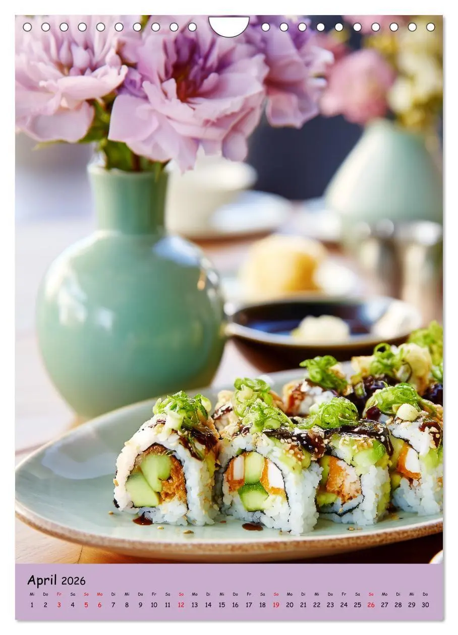 Bild: 9783516670790 | Sushi Kalender - Japanisches Essen für Sushi Liebhaber...