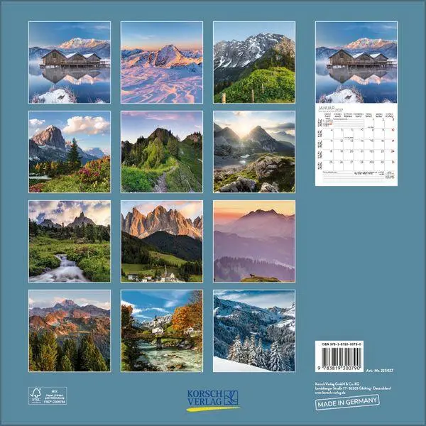 Bild: 9783819300790 | Alpen 2027 | Broschürenkalender mit Ferienterminen. Format: 30 x 30 cm