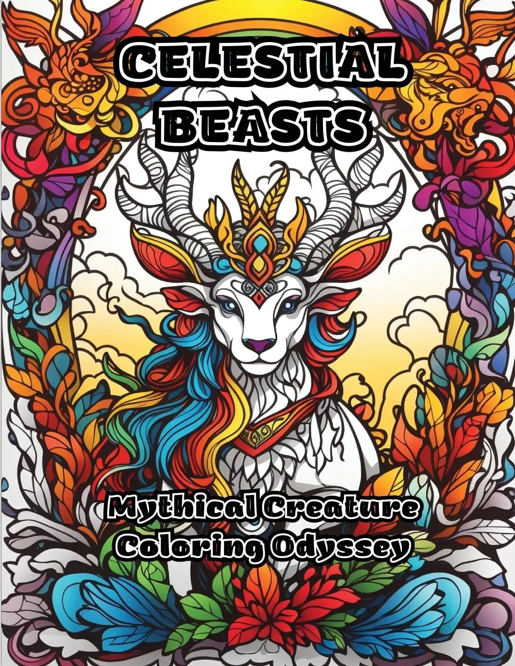 Cover: 9781088020890 | Celestial Beasts | Mythical Creature Coloring Odyssey | Colorzen