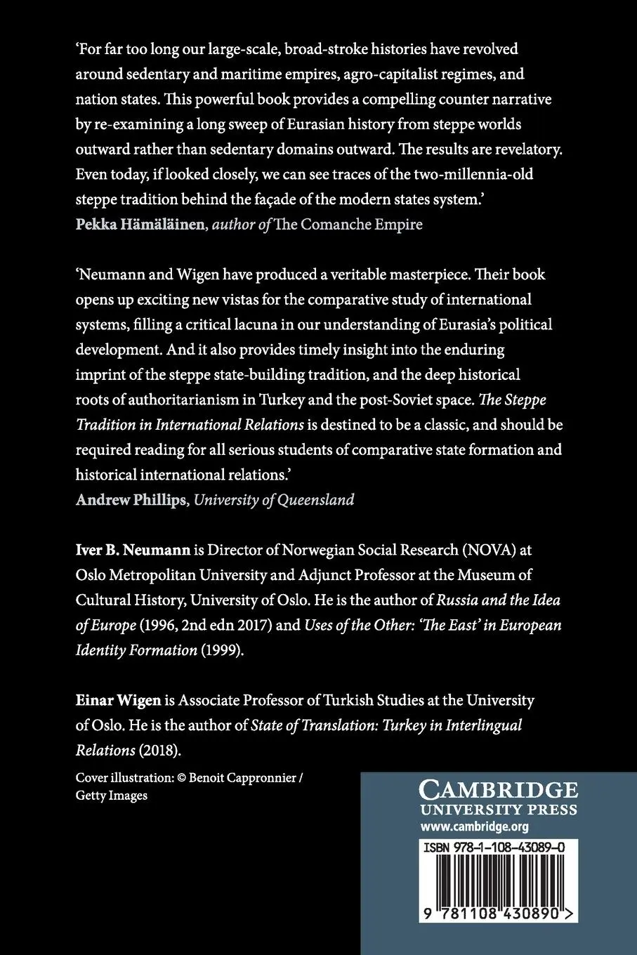 Rückseite: 9781108430890 | The Steppe Tradition in International Relations | Neumann (u. a.)