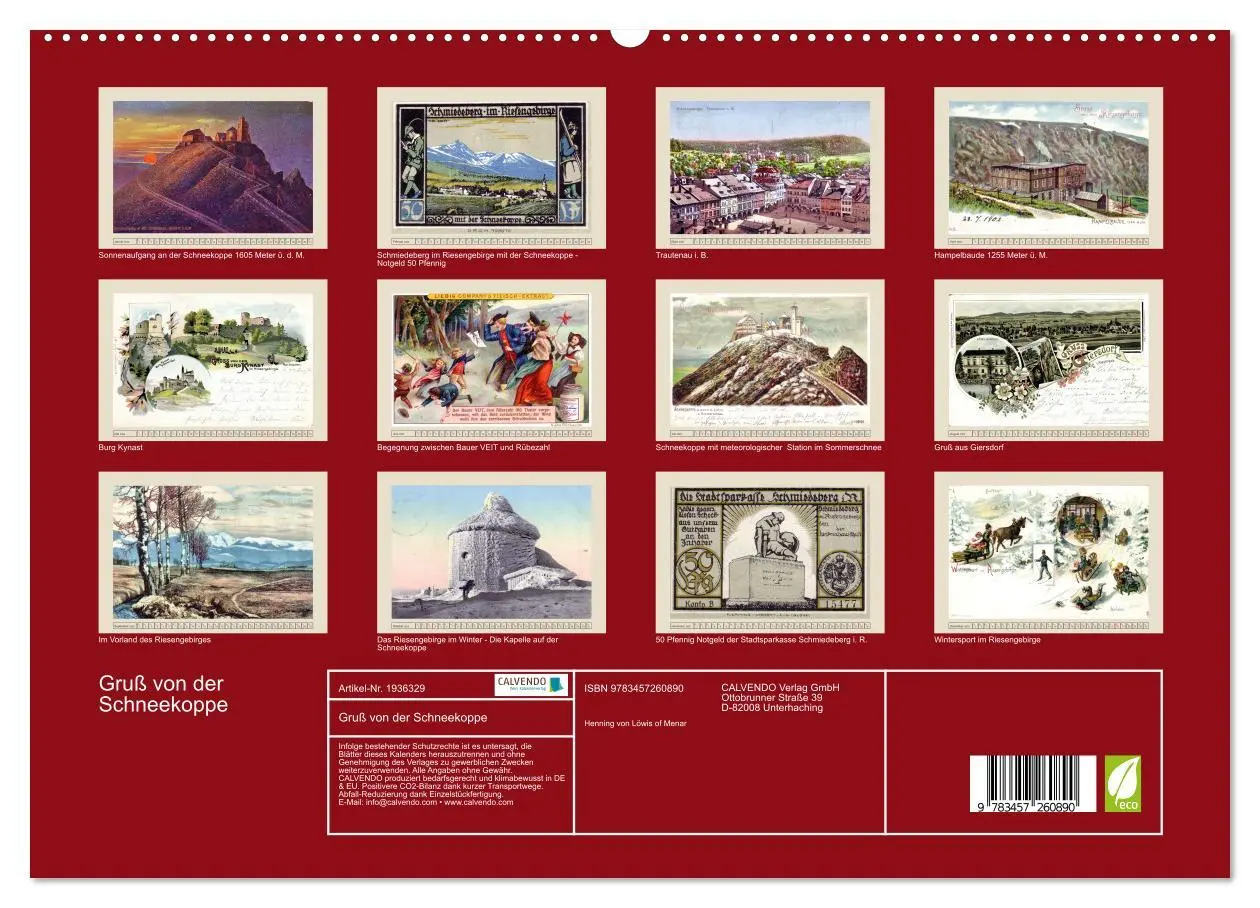 Bild: 9783457260890 | Gruß von der Schneekoppe (hochwertiger Premium Wandkalender 2026...
