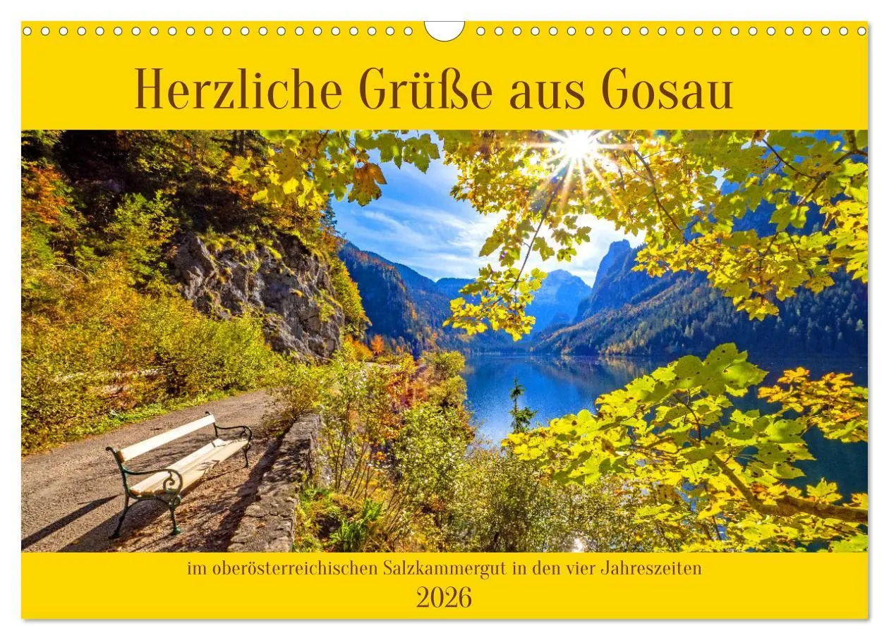 Cover: 9783457400890 | Herzliche Grüße aus Gosau (Wandkalender 2026 DIN A3 quer), CALVENDO...