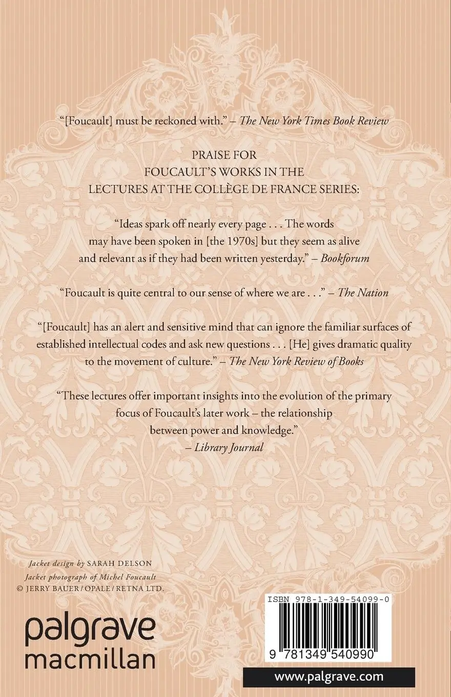 Rückseite: 9781349540990 | On The Government of the Living | M. Foucault | Taschenbuch | xviii