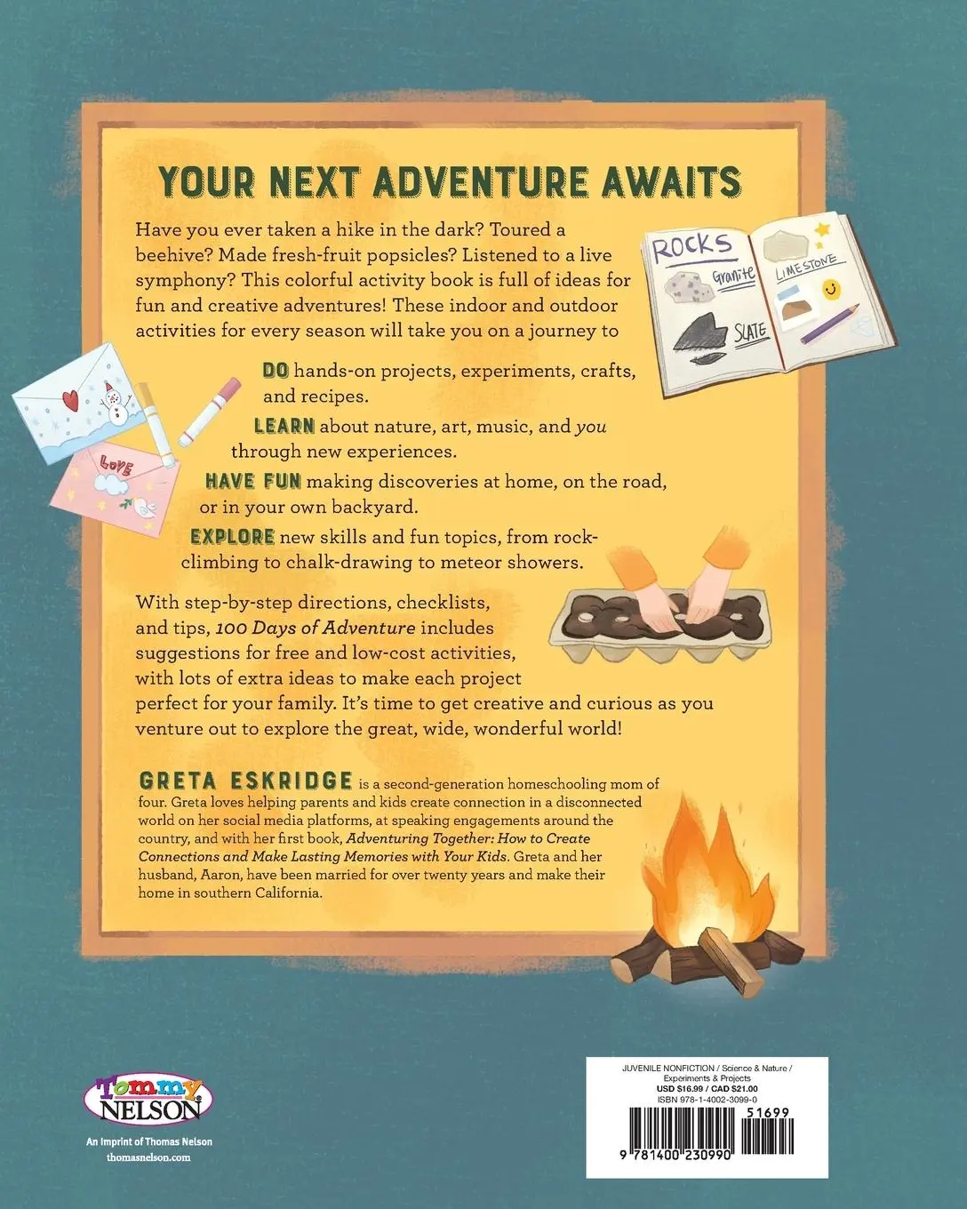 Rückseite: 9781400230990 | 100 Days of Adventure Softcover | Greta Eskridge | Taschenbuch | 2022