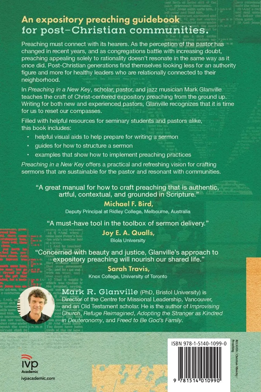 Rückseite: 9781514010990 | Preaching in a New Key | Mark R. Glanville | Taschenbuch | Englisch