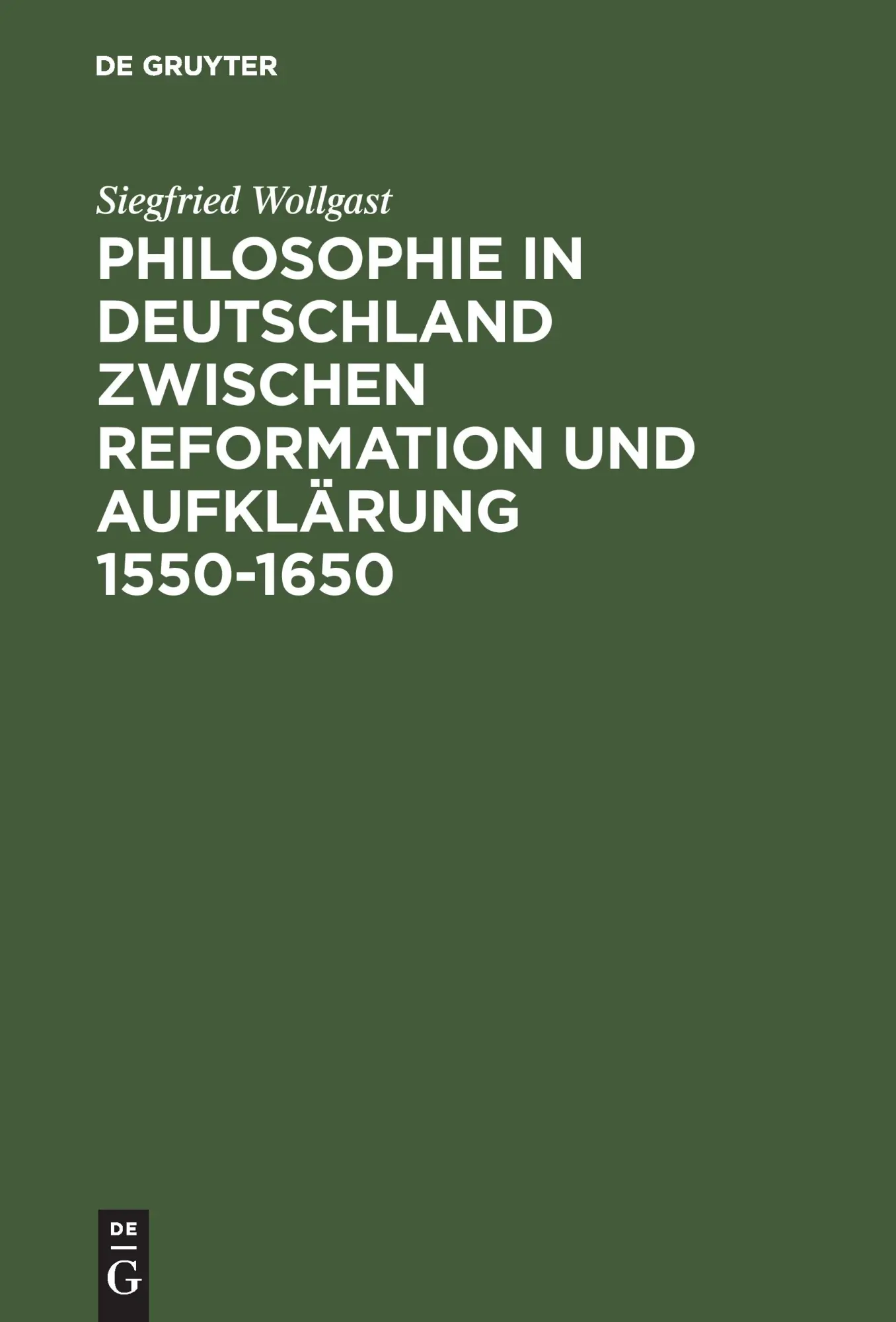 Cover: 9783050020990 | Philosophie in Deutschland zwischen Reformation und Aufklärung...