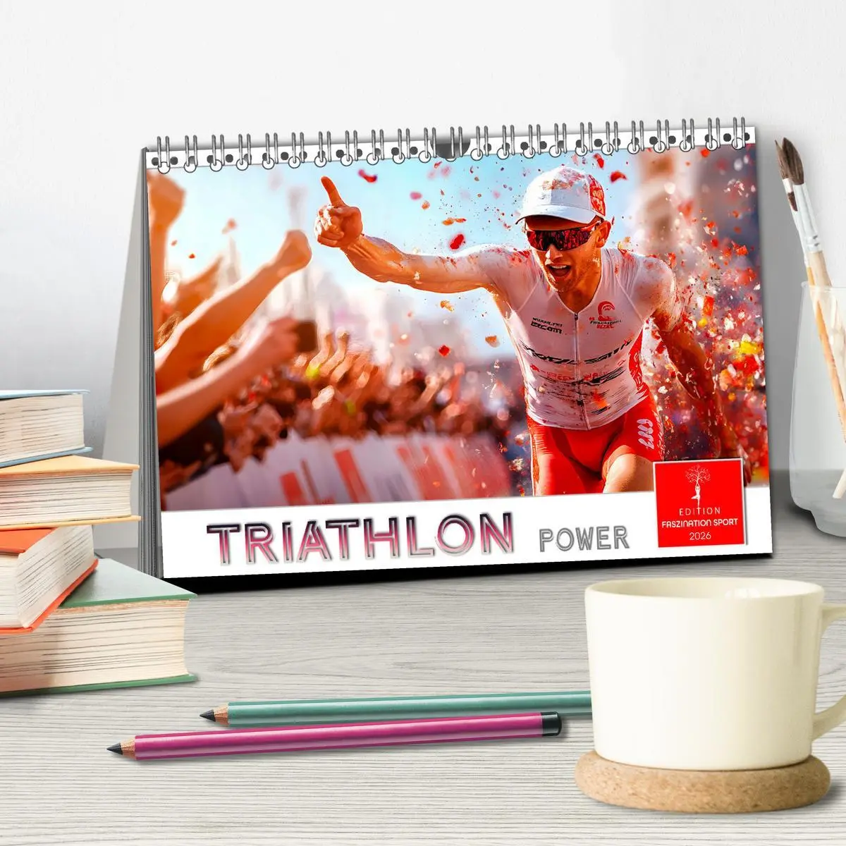 Bild: 9783457320990 | Triathlon Power (Tischkalender 2026 DIN A5 quer), CALVENDO...