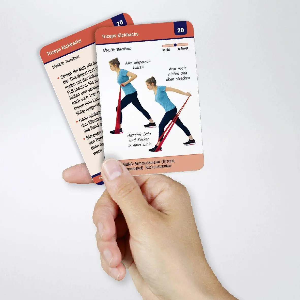 Bild: 9783957990990 | Trainingskarten: Rückenfit mit TheraBand® &amp; Co. | 55 Trainingskarten