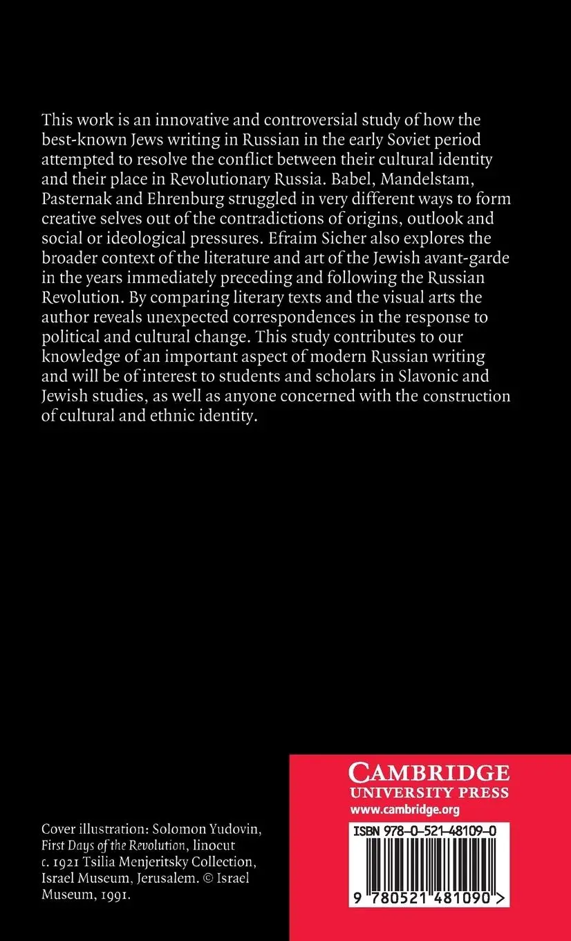 Rückseite: 9780521481090 | Jews in Russian Literature after the October Revolution | Sicher