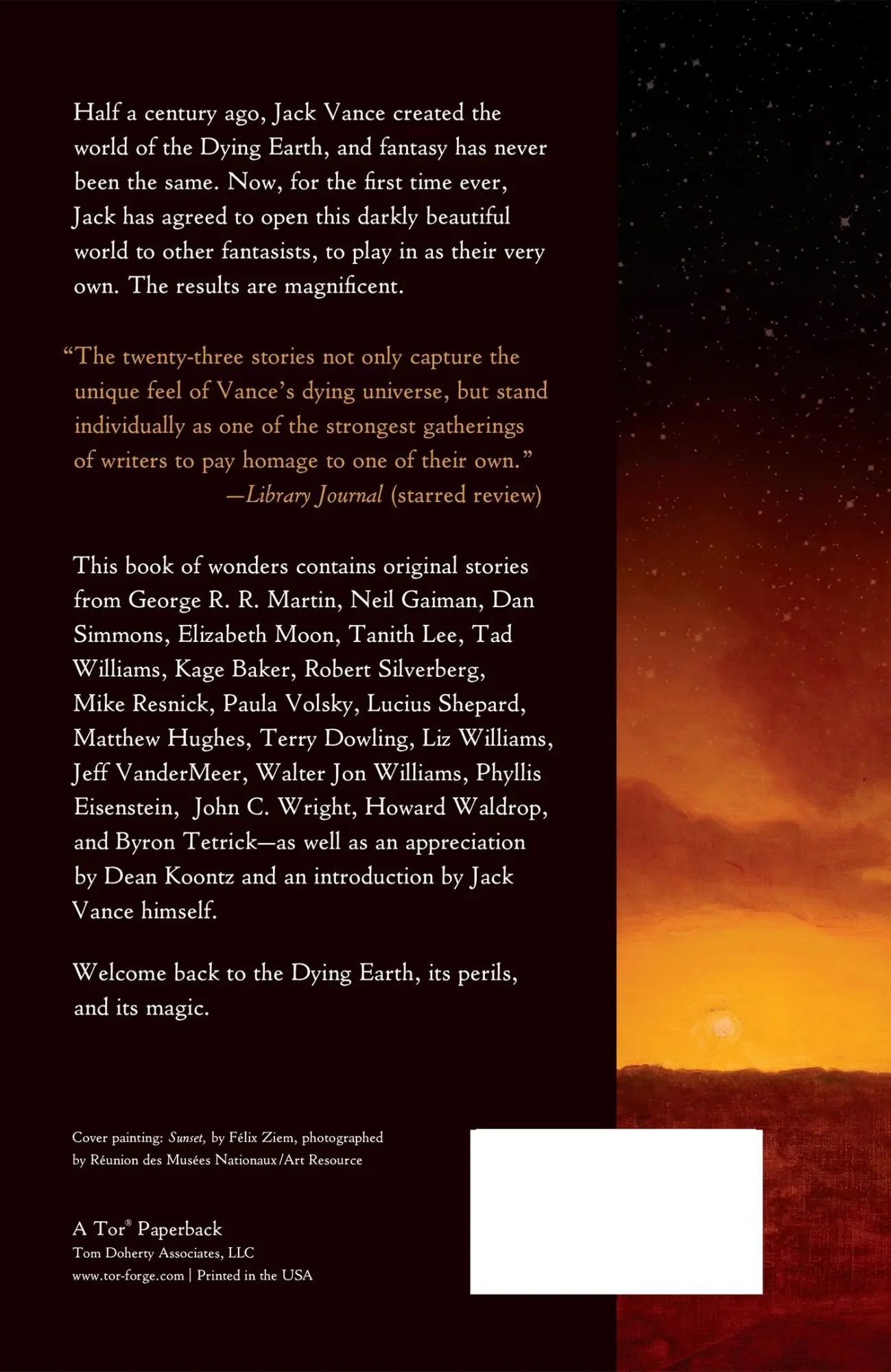 Rückseite: 9780765331090 | Songs of the Dying Earth | Stories in Honor of Jack Vance | Buch
