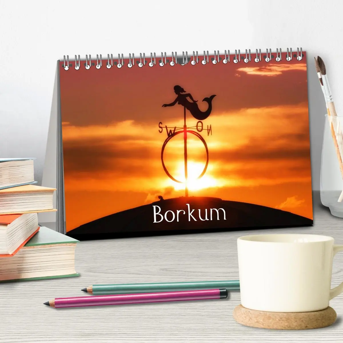 Bild: 9783516161090 | Borkum (Tischkalender 2026 DIN A5 quer), CALVENDO Monatskalender