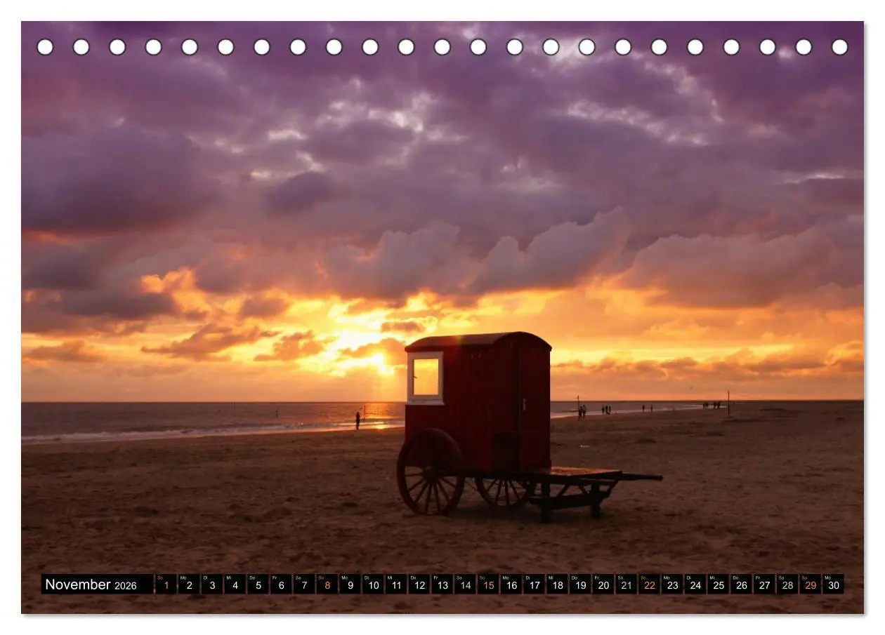 Bild: 9783516161090 | Borkum (Tischkalender 2026 DIN A5 quer), CALVENDO Monatskalender
