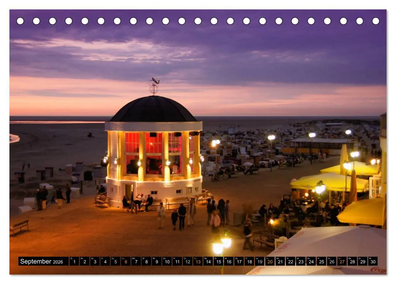 Bild: 9783516161090 | Borkum (Tischkalender 2026 DIN A5 quer), CALVENDO Monatskalender