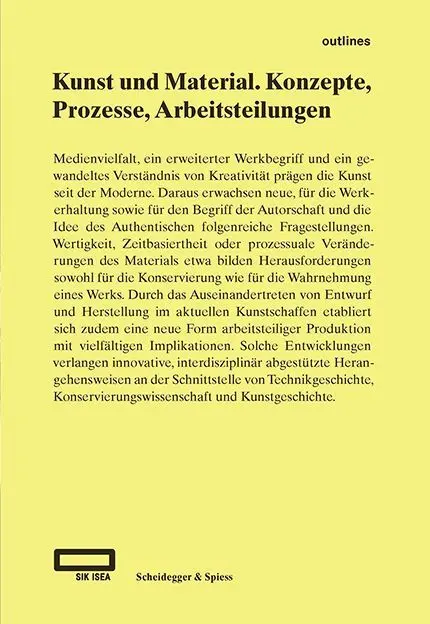 Cover: 9783039421190 | Kunst und Material | Konzepte, Prozesse, Arbeitsteilungen | Buch