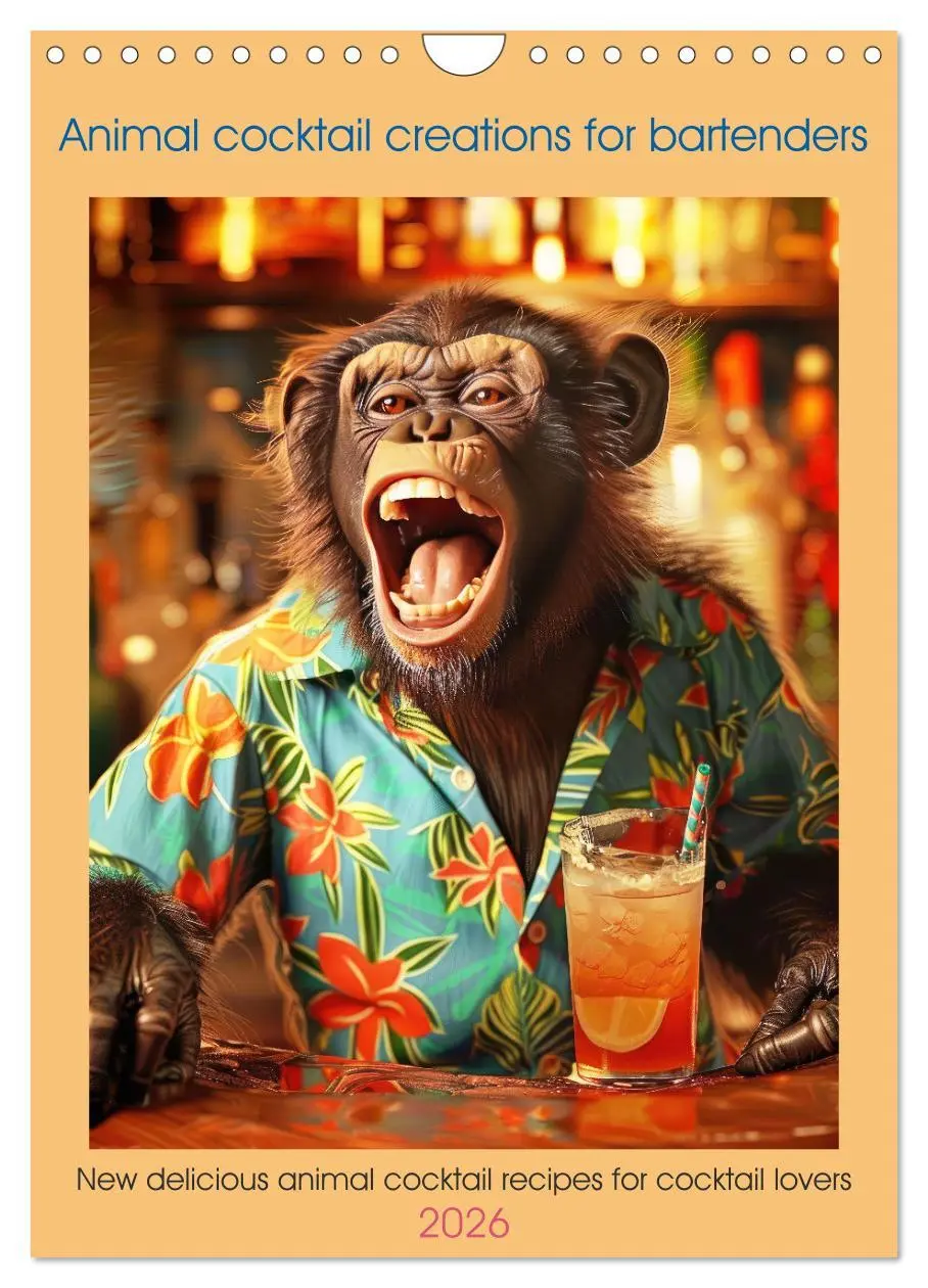 Cover: 9783516531190 | Animal cocktail creations for bartenders (Wall Calendar 2026 DIN A4...