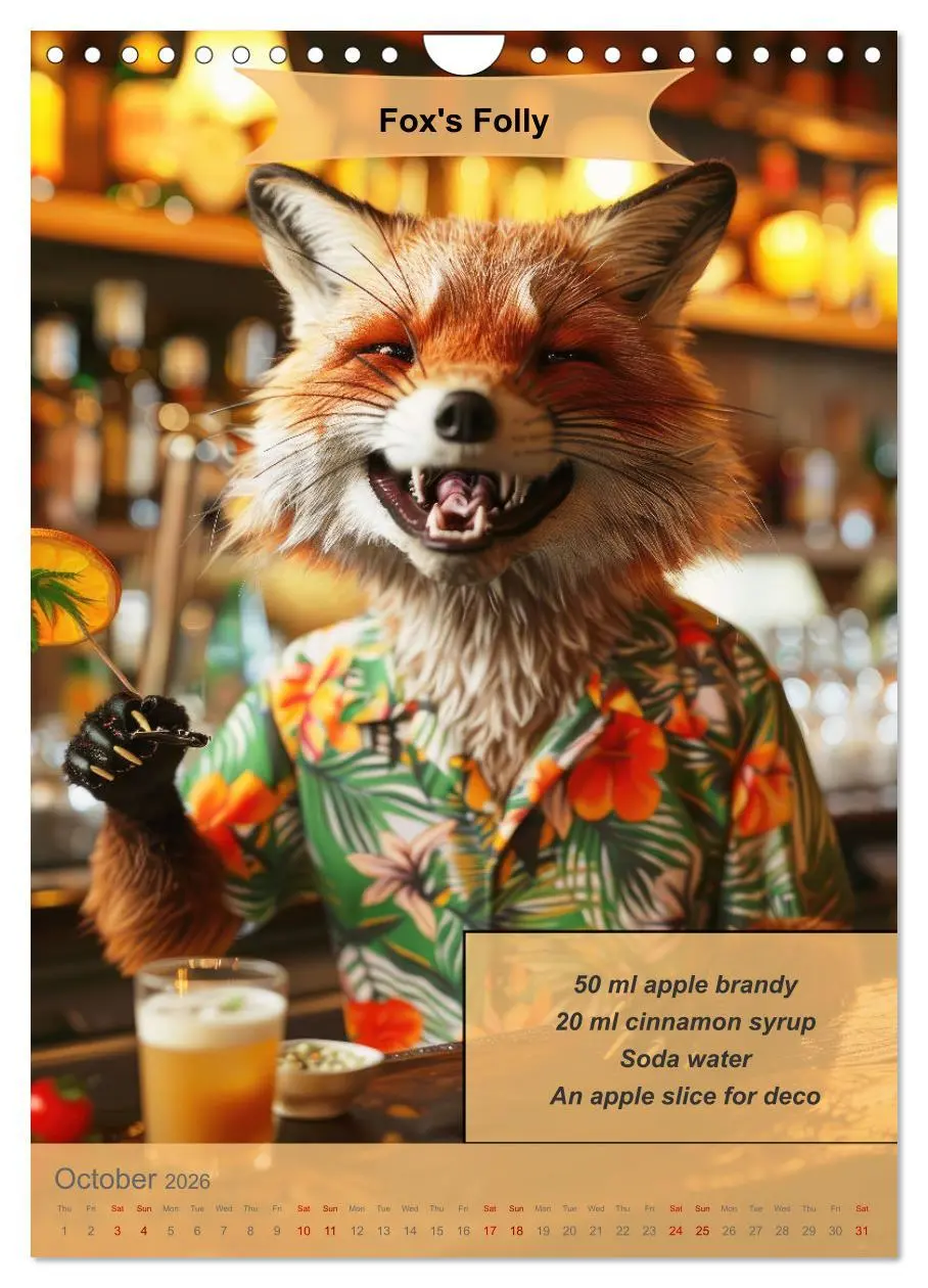 Bild: 9783516531190 | Animal cocktail creations for bartenders (Wall Calendar 2026 DIN A4...