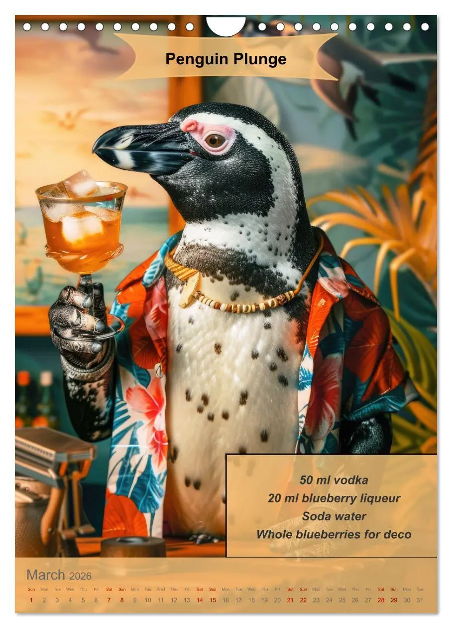 Bild: 9783516531190 | Animal cocktail creations for bartenders (Wall Calendar 2026 DIN A4...