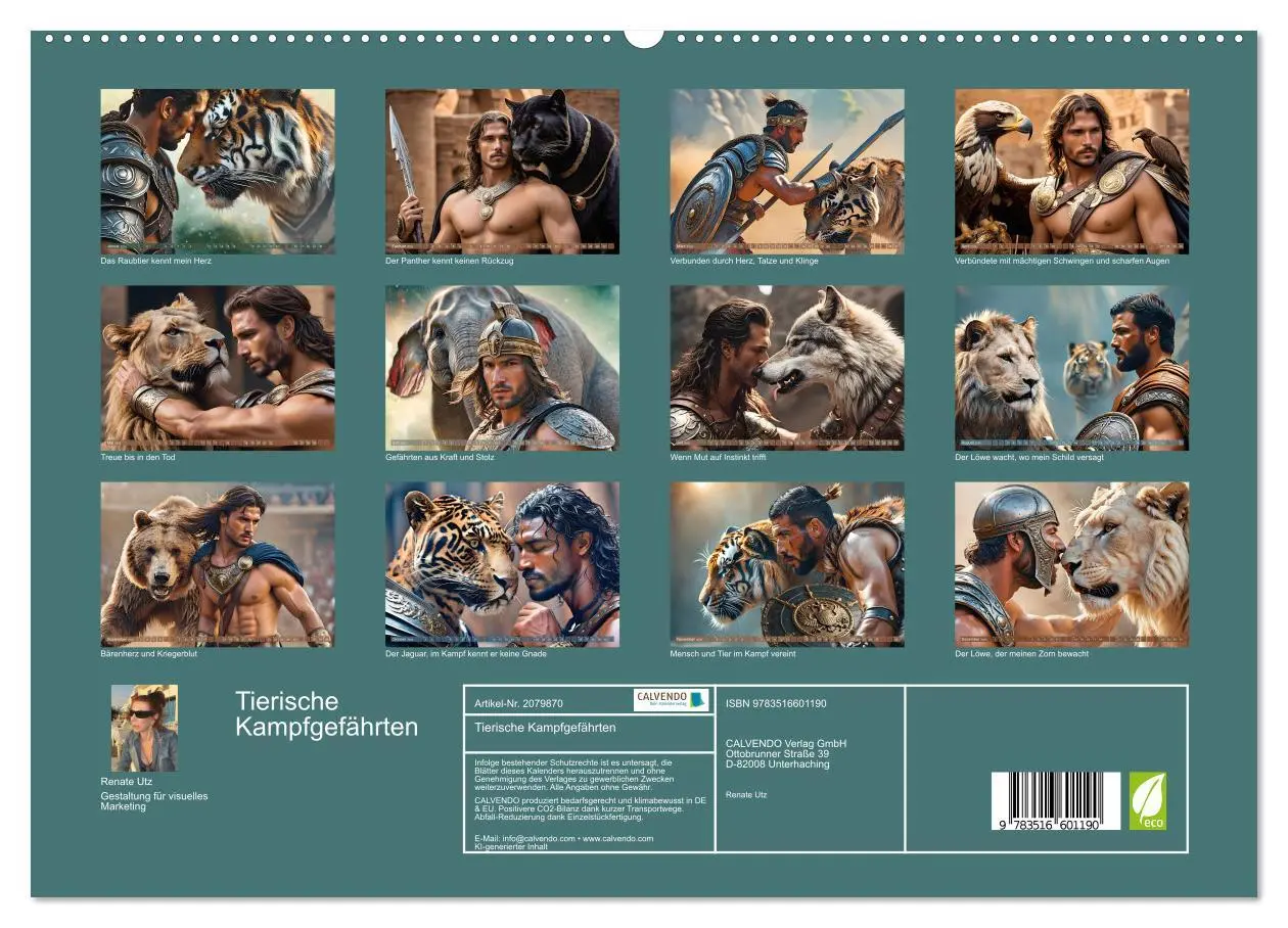 Bild: 9783516601190 | Tierische Kampfgefährten (hochwertiger Premium Wandkalender 2026...