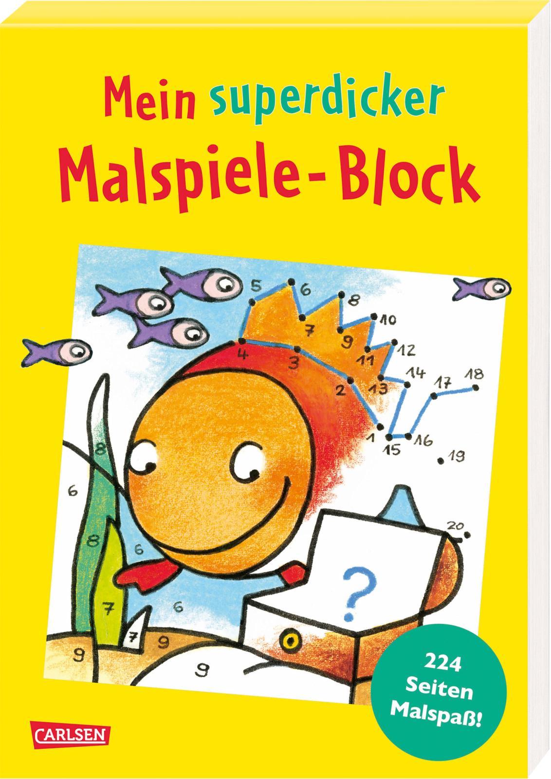 Cover: 9783551181190 | Mein superdicker Malspiele-Block | Eva Muszynski | Taschenbuch | 2019