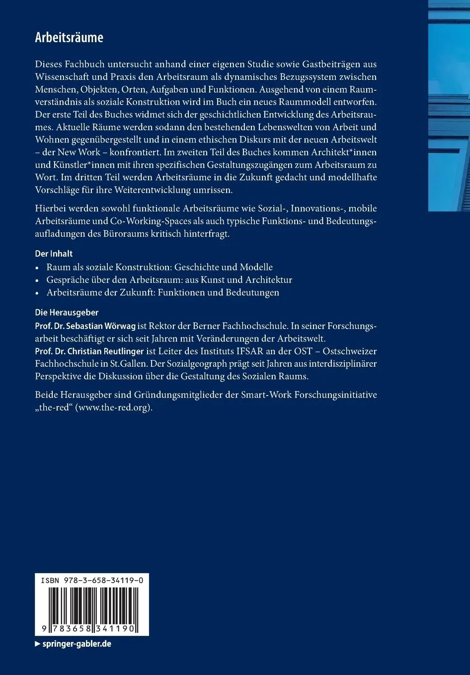 Rückseite: 9783658341190 | Arbeitsräume | Geschichte - Modelle - Visionen | Reutlinger (u. a.)