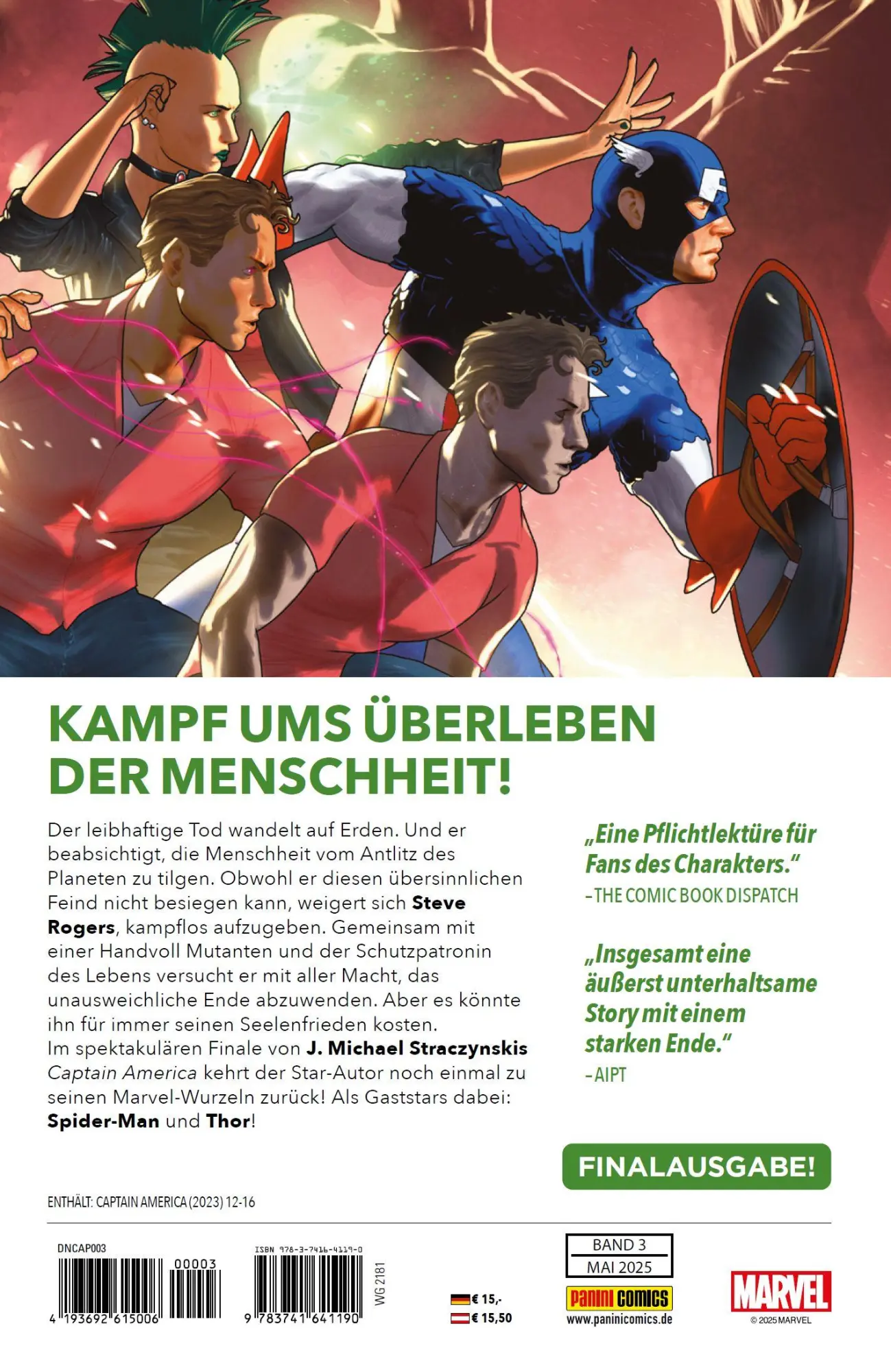 Rückseite: 9783741641190 | Captain America | Bd. 3: Von Helden und Göttern | Straczynski (u. a.)