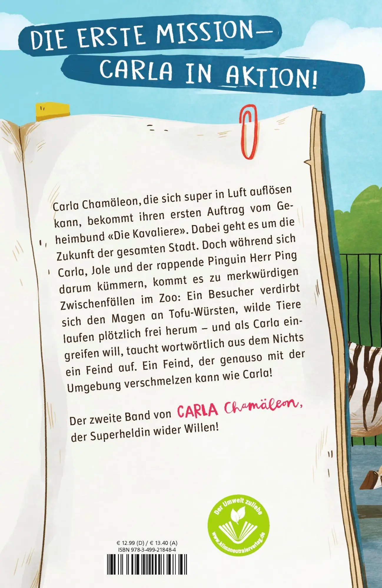 Rückseite: 9783757101190 | Carla Chamäleon: Zoff im Zoo | Franziska Gehm | Buch | 256 S. | 2024