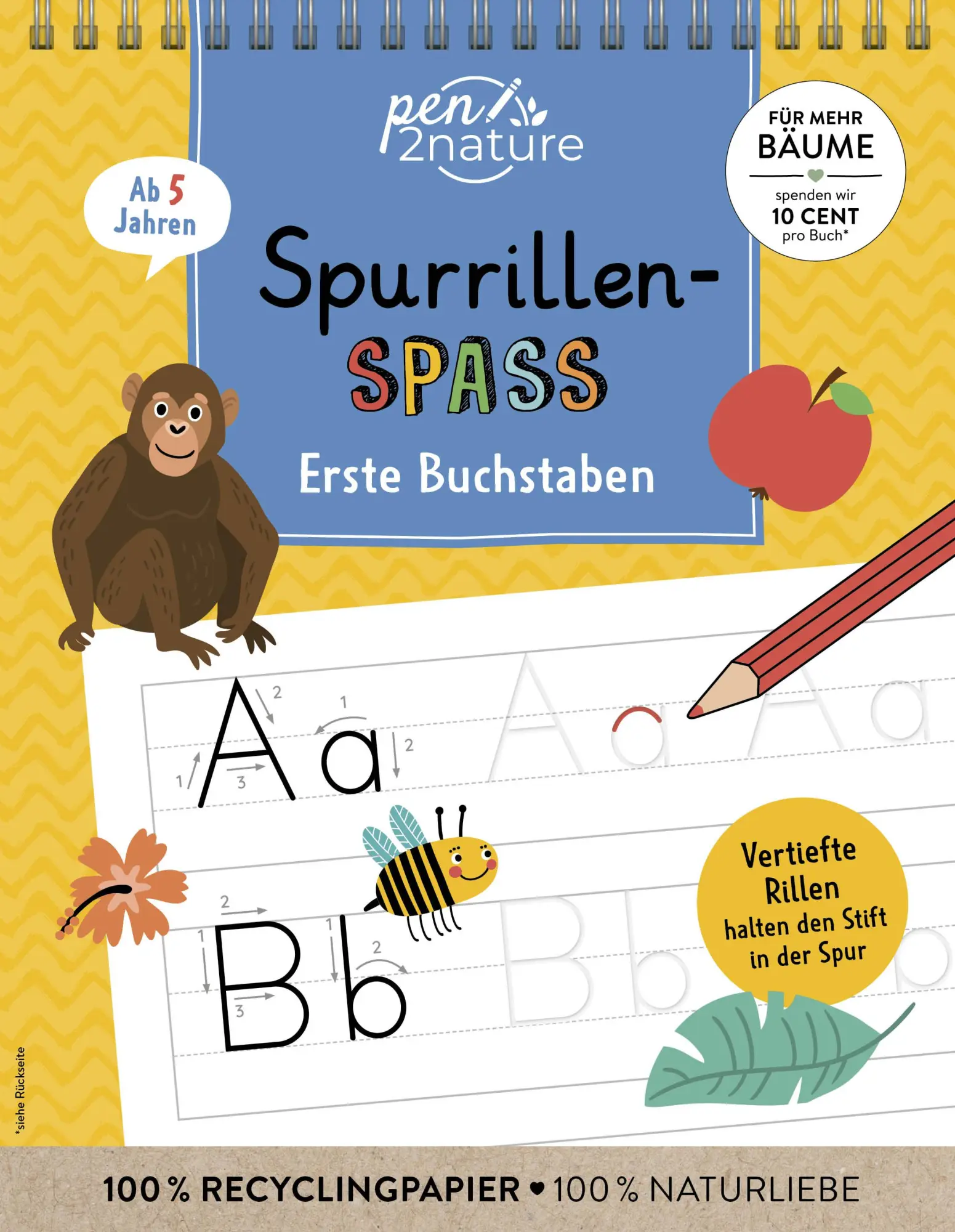 Cover: 9783987641190 | Spurrillen-Spaß Erste Buchstaben | Mit Schwungübungen &amp; Rätseln | Buch