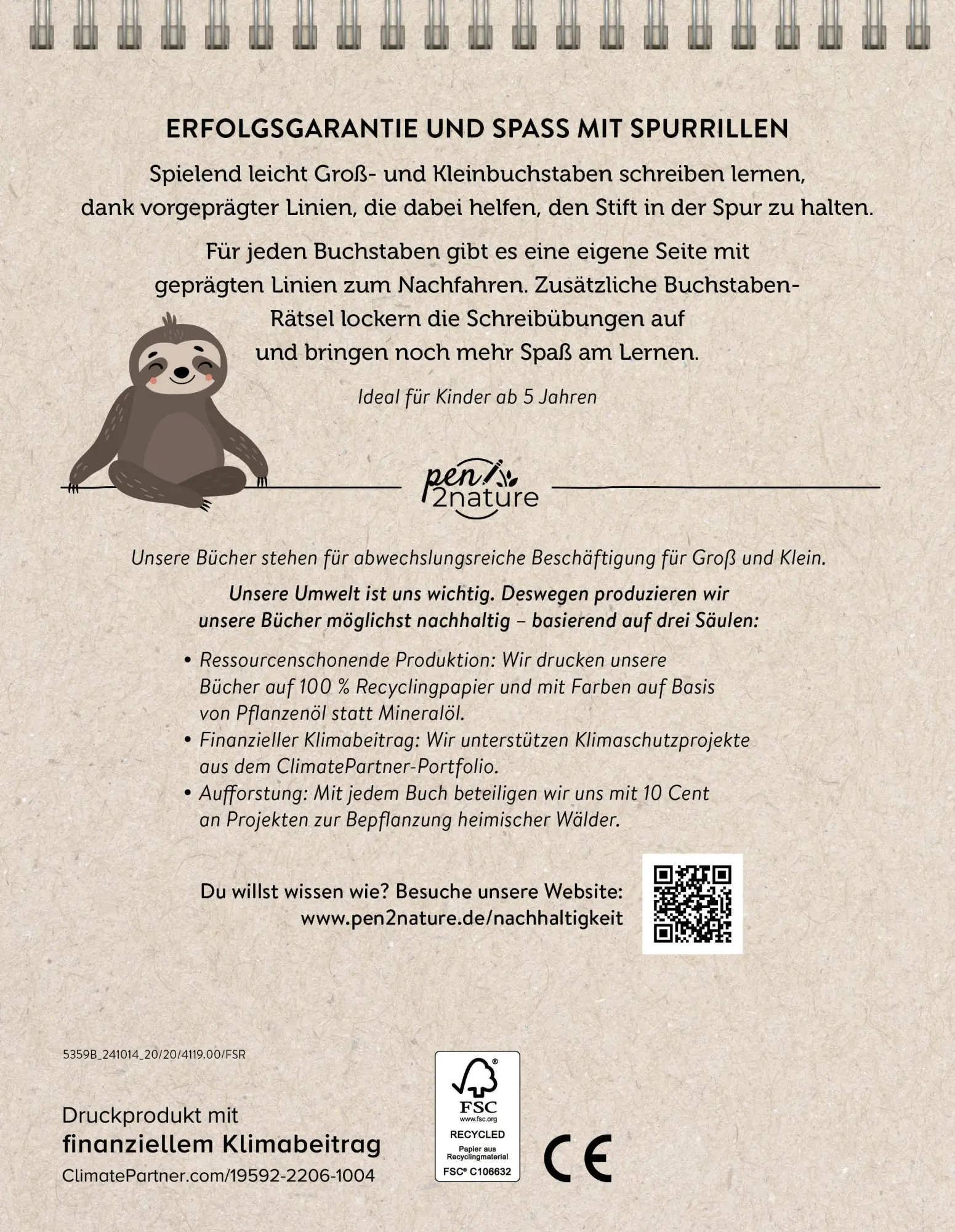 Rückseite: 9783987641190 | Spurrillen-Spaß Erste Buchstaben | Mit Schwungübungen &amp; Rätseln | Buch