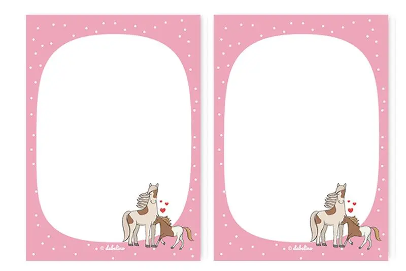 Cover: 4260615911290 | Notizblock-Set Pferde (für Kinder) | 2er Set, DIN A6 je 25 Blatt