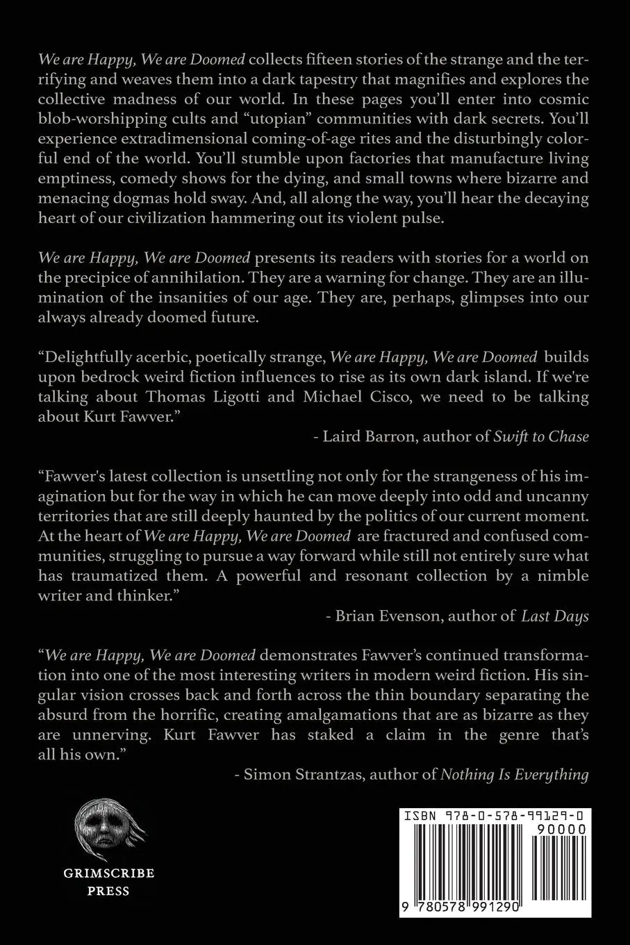 Rückseite: 9780578991290 | We are Happy, We are Doomed | Kurt Fawver | Taschenbuch | Englisch
